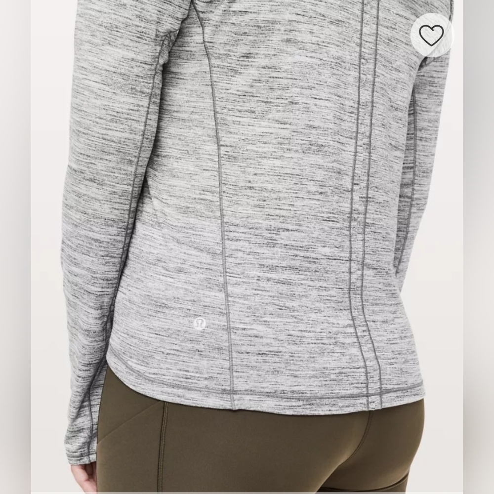 Lululemon Sweat Embrace Long Sleeve Training T-Shirt Women's Sz L Heather Gray - Picture 2 of 8